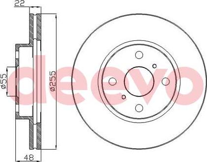 DEEVO BD30220 - Гальмівний диск avtolavka.club