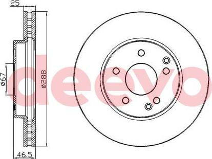 DEEVO BD31920 - Гальмівний диск avtolavka.club