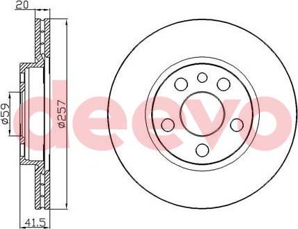 DEEVO BD31840 - Гальмівний диск avtolavka.club