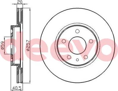 DEEVO BD31800 - Гальмівний диск avtolavka.club