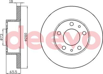 DEEVO BD31380 - Гальмівний диск avtolavka.club