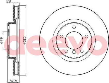 DEEVO BD33520 - Гальмівний диск avtolavka.club