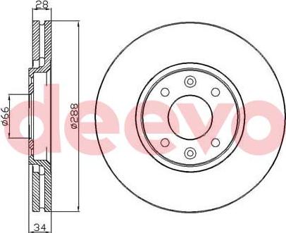 DEEVO BD33320 - Гальмівний диск avtolavka.club