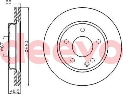 DEEVO BD33740 - Гальмівний диск avtolavka.club