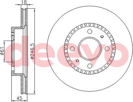 DEEVO BD32480 - Гальмівний диск avtolavka.club