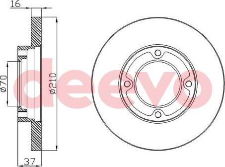 DEEVO BD32080 - Гальмівний диск avtolavka.club