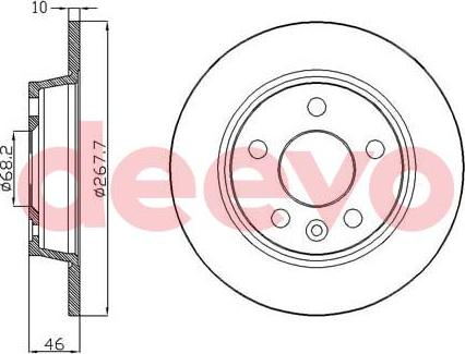 DEEVO BD32840 - Гальмівний диск avtolavka.club