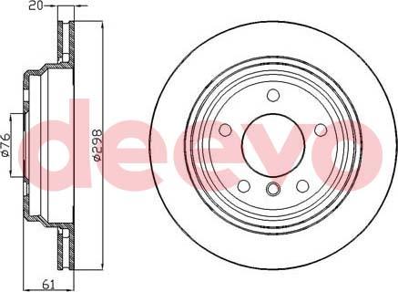 DEEVO BD32880 - Гальмівний диск avtolavka.club