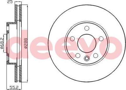 DEEVO BD32820 - Гальмівний диск avtolavka.club