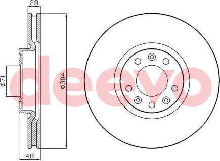 DEEVO BD24940 - Гальмівний диск avtolavka.club