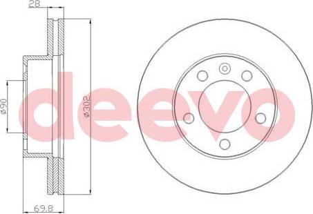 DEEVO BD24460 - Гальмівний диск avtolavka.club