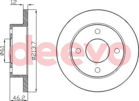 DEEVO BD25420 - Гальмівний диск avtolavka.club