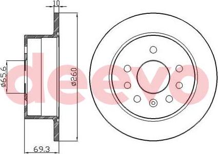 DEEVO BD25600 - Гальмівний диск avtolavka.club