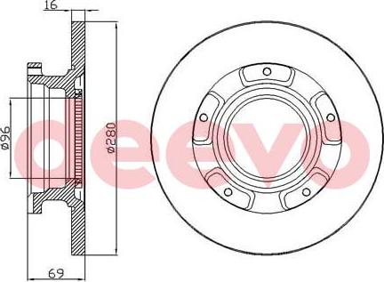 DEEVO BD25060 - Гальмівний диск avtolavka.club