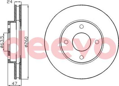 DEEVO BD26940 - Гальмівний диск avtolavka.club