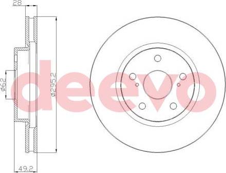 DEEVO BD21540 - Гальмівний диск avtolavka.club