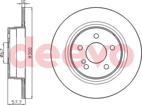 DEEVO BD21180 - Гальмівний диск avtolavka.club