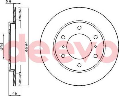 DEEVO BD21260 - Гальмівний диск avtolavka.club