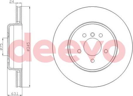 DEEVO BD21780 - Гальмівний диск avtolavka.club