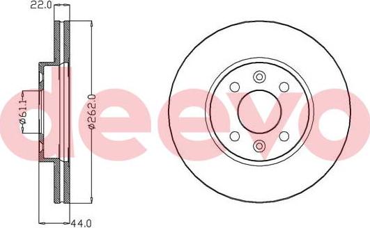 DEEVO BD28640 - Гальмівний диск avtolavka.club