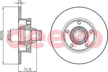 DEEVO BD28240 - Гальмівний диск avtolavka.club