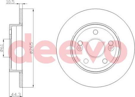 DEEVO BD28760 - Гальмівний диск avtolavka.club