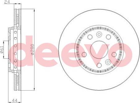 DEEVO BD23520 - Гальмівний диск avtolavka.club