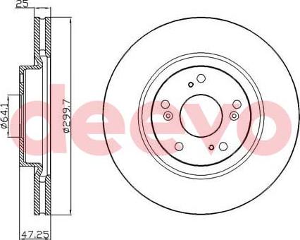 DEEVO BD23060 - Гальмівний диск avtolavka.club