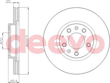 DEEVO BD23260 - Гальмівний диск avtolavka.club