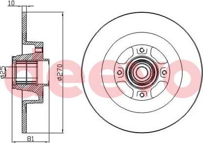 DEEVO BD22740 - Гальмівний диск avtolavka.club