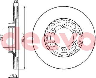 DEEVO BD27560 - Гальмівний диск avtolavka.club