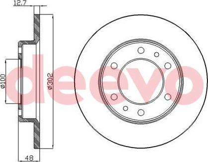 DEEVO BD27300 - Гальмівний диск avtolavka.club