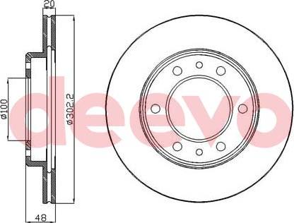 DEEVO BD27280 - Гальмівний диск avtolavka.club