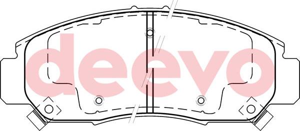 DEEVO BP59280 - Гальмівні колодки, дискові гальма avtolavka.club