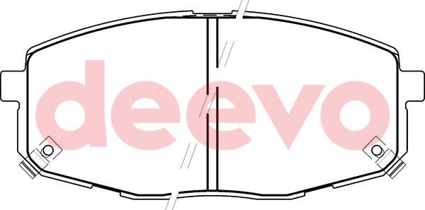 DEEVO BP55480 - Гальмівні колодки, дискові гальма avtolavka.club