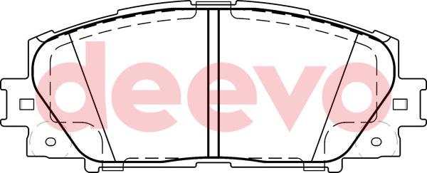 DEEVO BP55680 - Гальмівні колодки, дискові гальма avtolavka.club