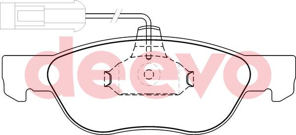 DEEVO BP55780 - Гальмівні колодки, дискові гальма avtolavka.club