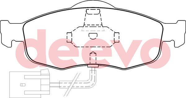 DEEVO BP56340 - Гальмівні колодки, дискові гальма avtolavka.club