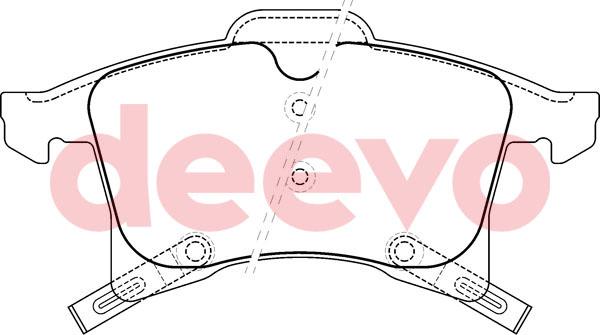 DEEVO BP50380 - Гальмівні колодки, дискові гальма avtolavka.club