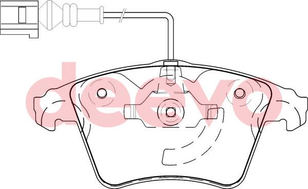 DEEVO BP58440 - Гальмівні колодки, дискові гальма avtolavka.club