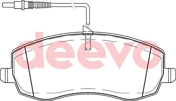 DEEVO BP58480 - Гальмівні колодки, дискові гальма avtolavka.club