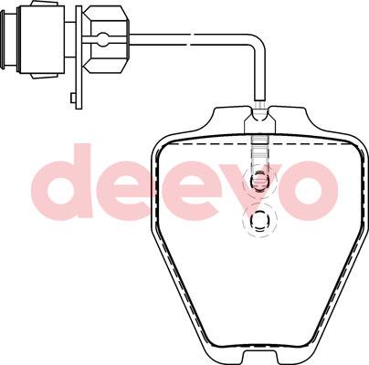 DEEVO BP58020 - Гальмівні колодки, дискові гальма avtolavka.club