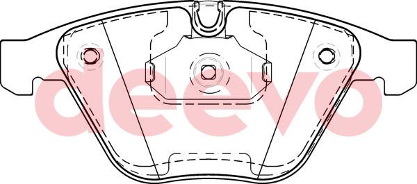 DEEVO BP58180 - Гальмівні колодки, дискові гальма avtolavka.club