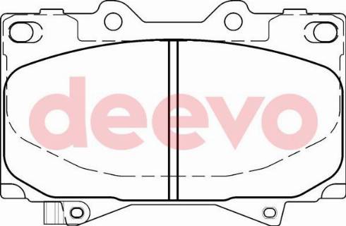 DEEVO BP58820 - Гальмівні колодки, дискові гальма avtolavka.club