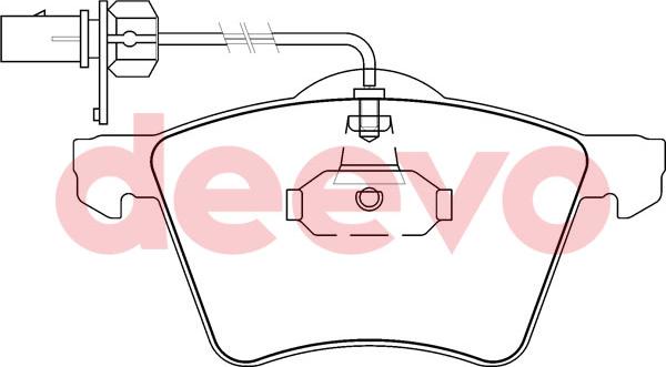 DEEVO BP53640 - Гальмівні колодки, дискові гальма avtolavka.club