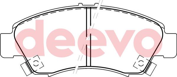 DEEVO BP53000 - Гальмівні колодки, дискові гальма avtolavka.club