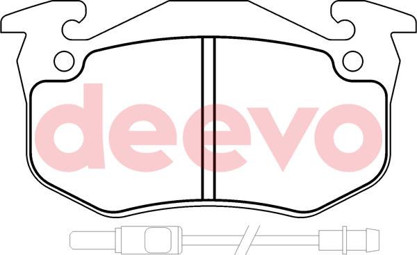 DEEVO BP53160 - Гальмівні колодки, дискові гальма avtolavka.club