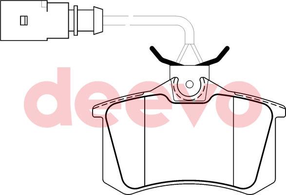 DEEVO BP52560 - Гальмівні колодки, дискові гальма avtolavka.club