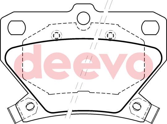 DEEVO BP57480 - Гальмівні колодки, дискові гальма avtolavka.club