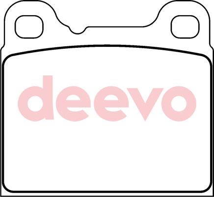 DEEVO BP57500 - Гальмівні колодки, дискові гальма avtolavka.club